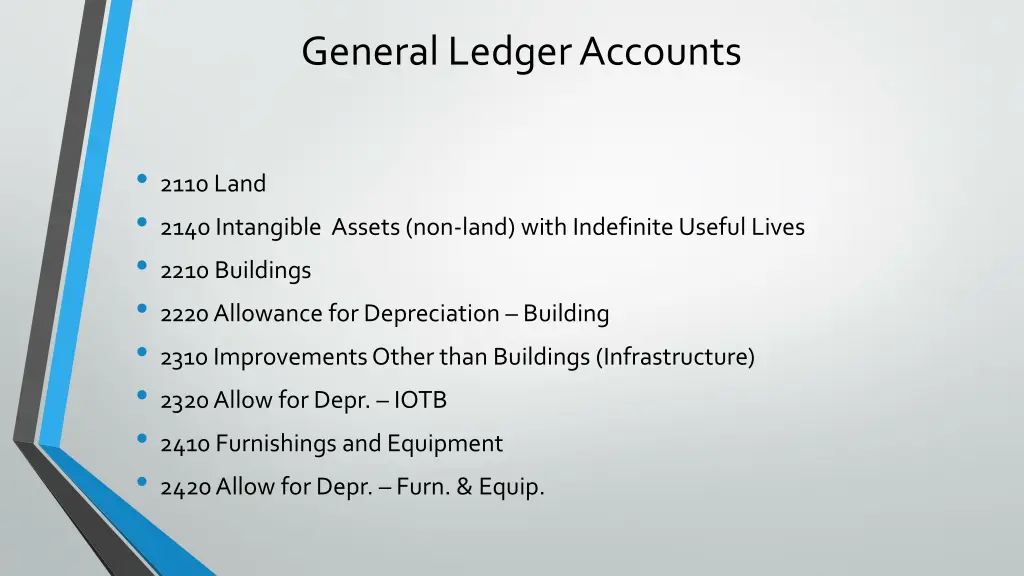 general ledger accounts