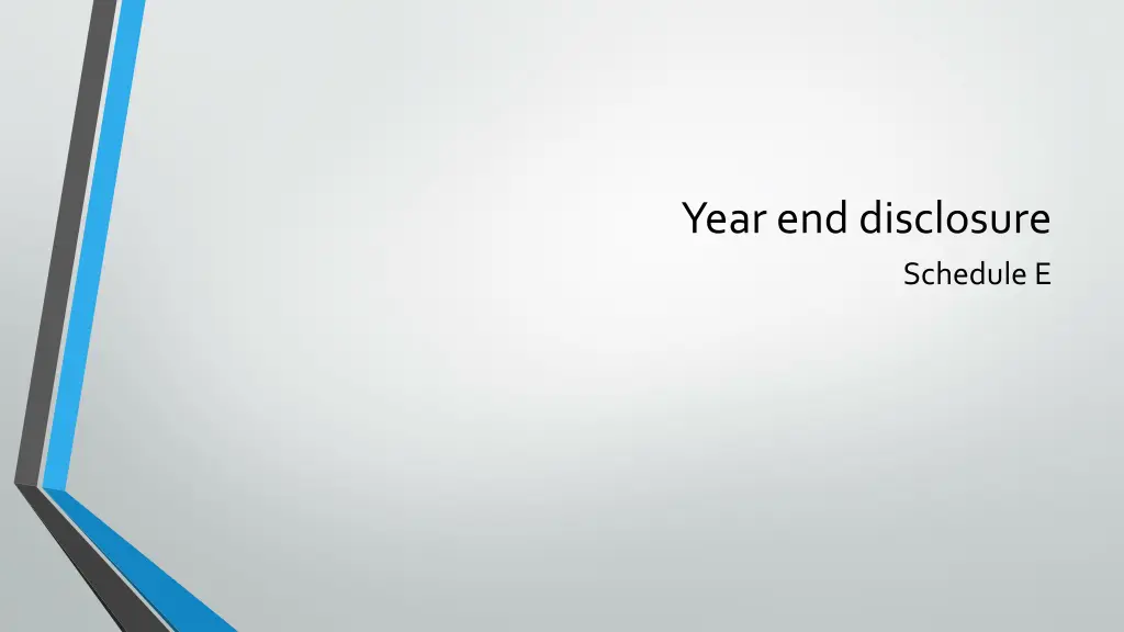 year end disclosure