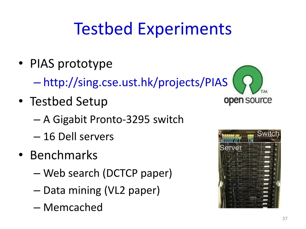 testbed experiments