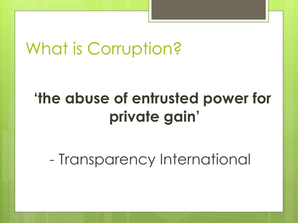 what is corruption