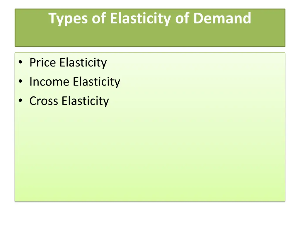 types of elasticity of demand