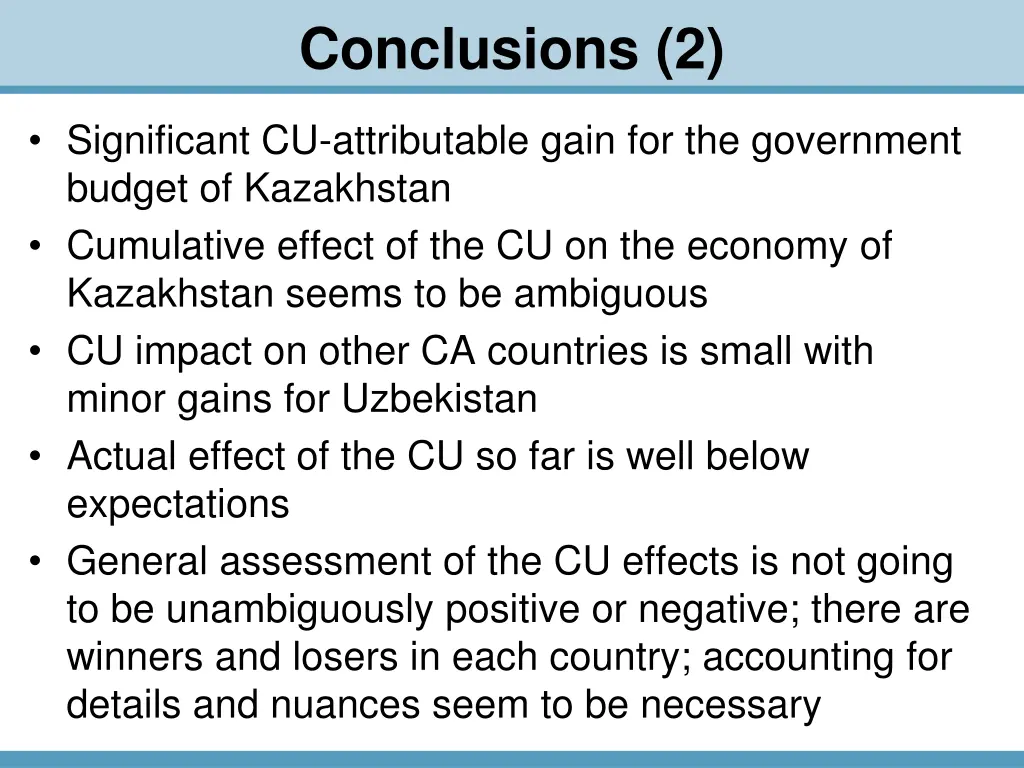 conclusions 2