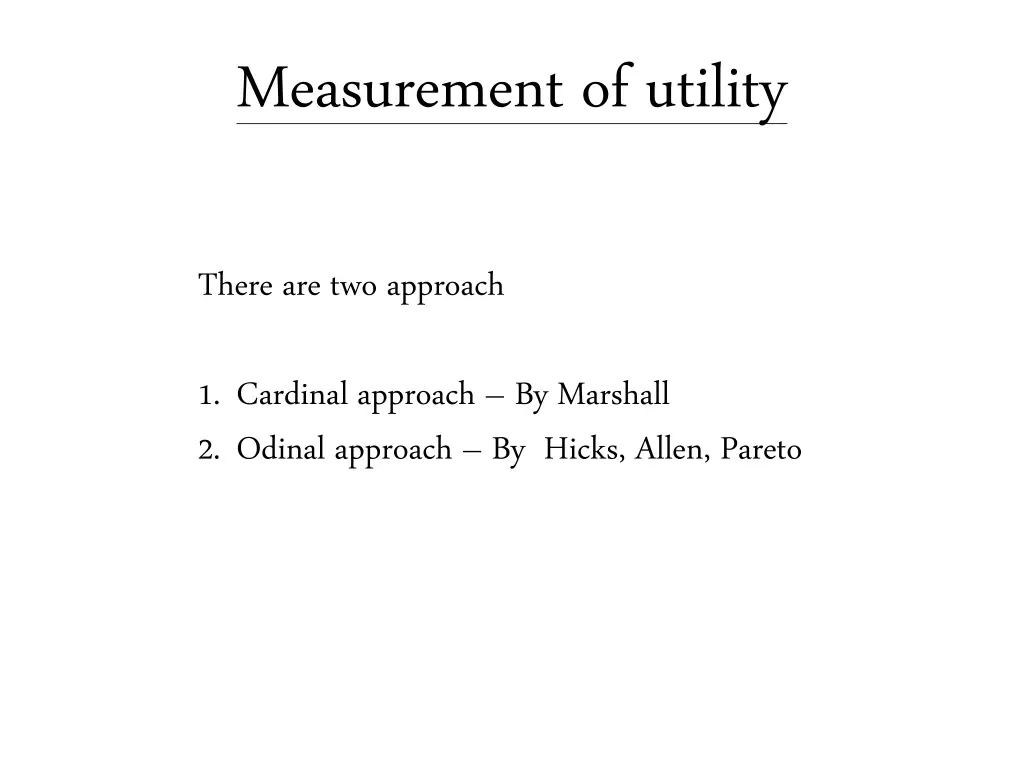 measurement of utility