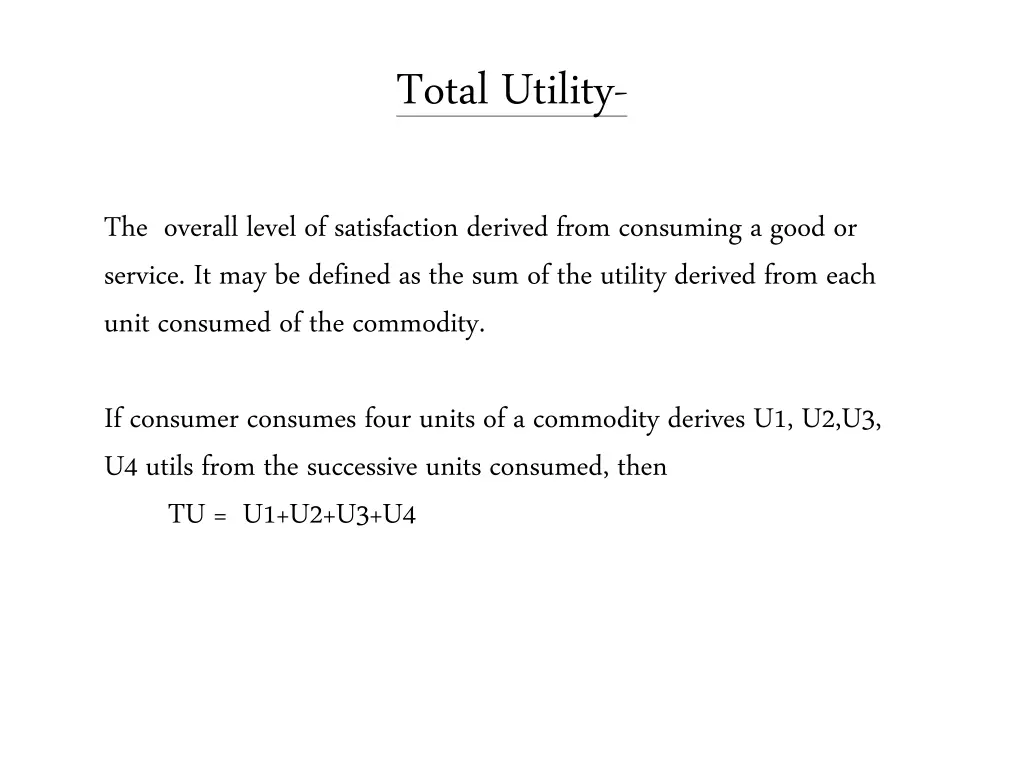 total utility