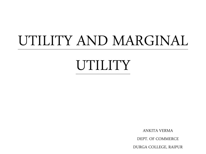 utility and marginal utility