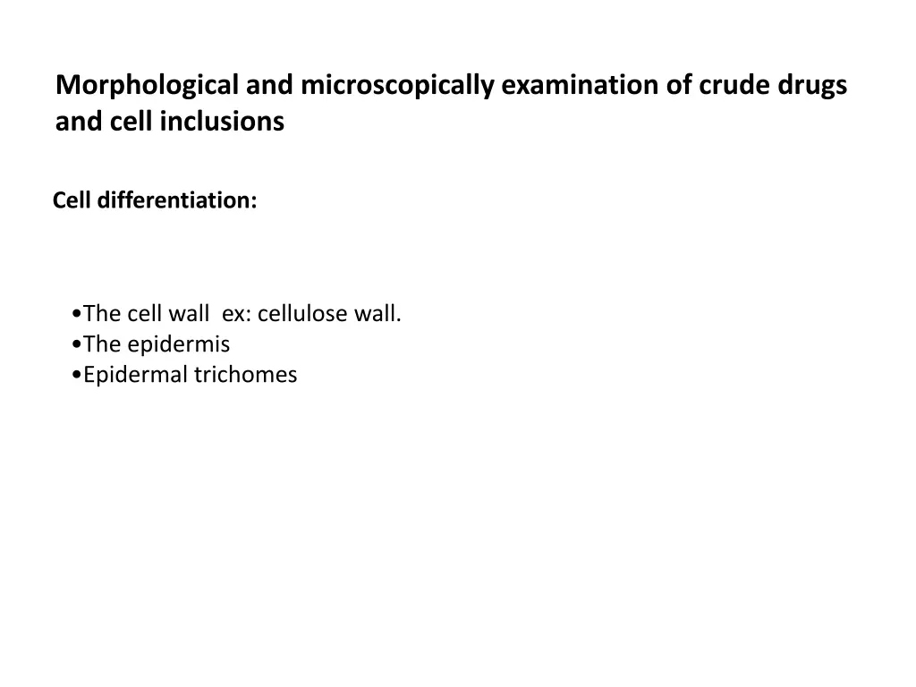 morphological and microscopically examination