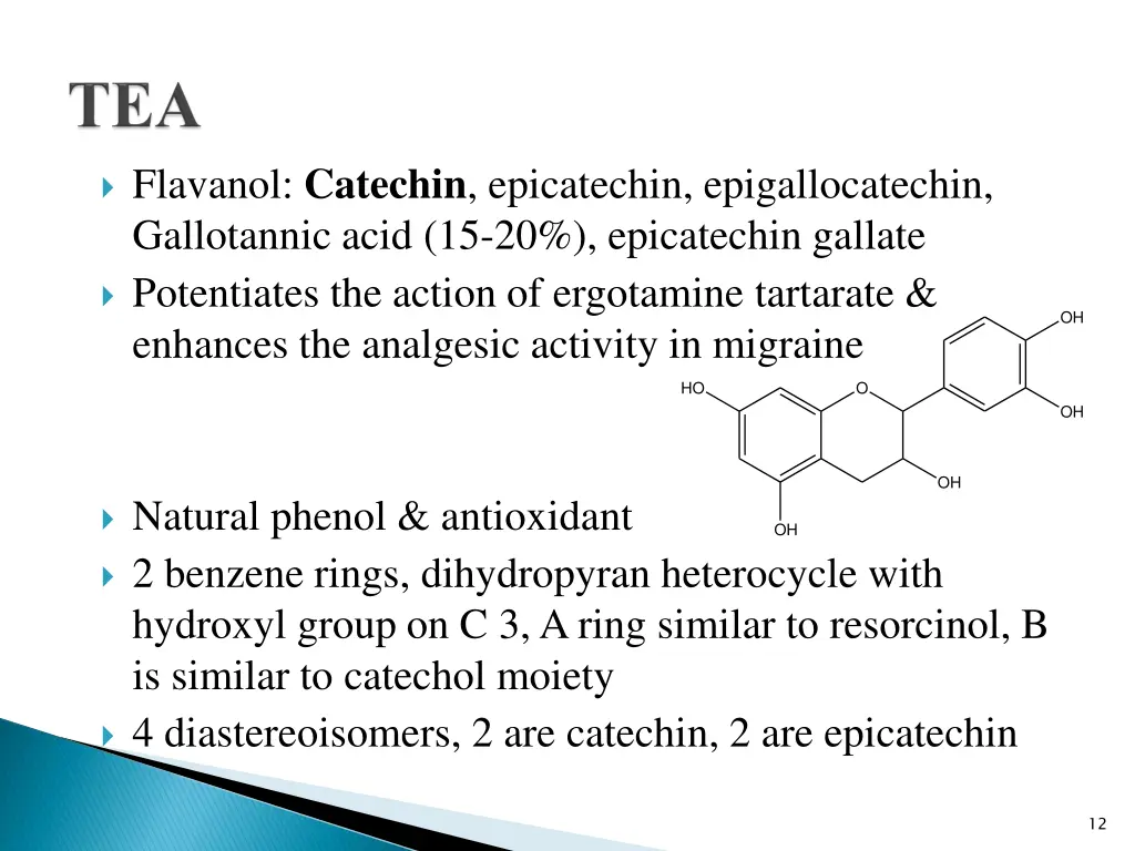 flavanol catechin epicatechin epigallocatechin