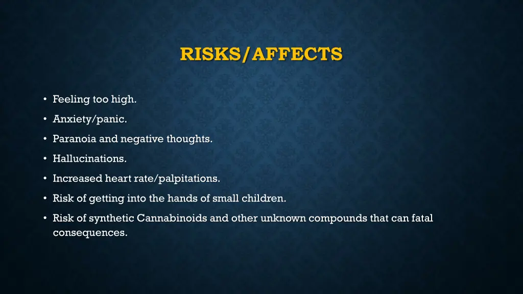 risks affects