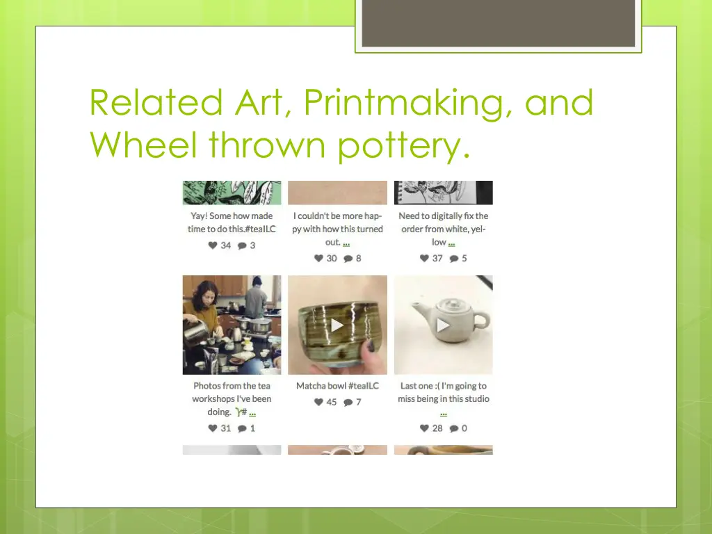 related art printmaking and wheel thrown pottery