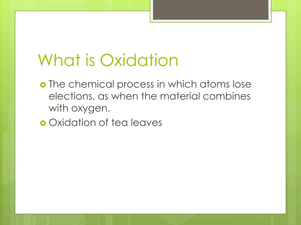 what is oxidation