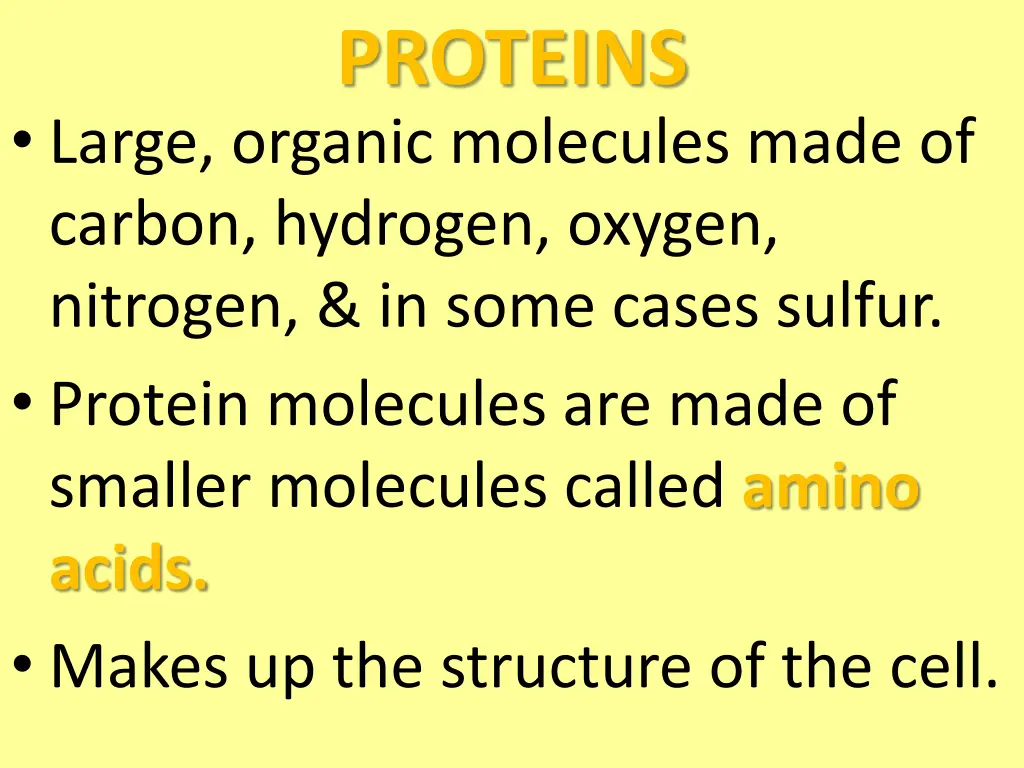 proteins