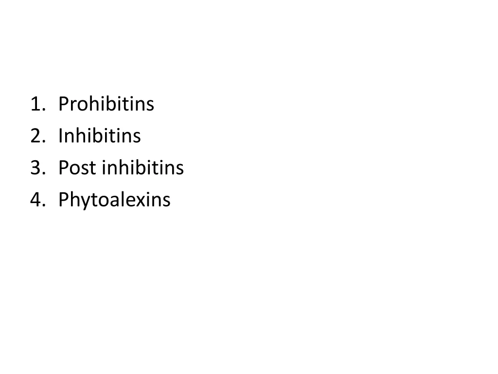 1 prohibitins 2 inhibitins 3 post inhibitins