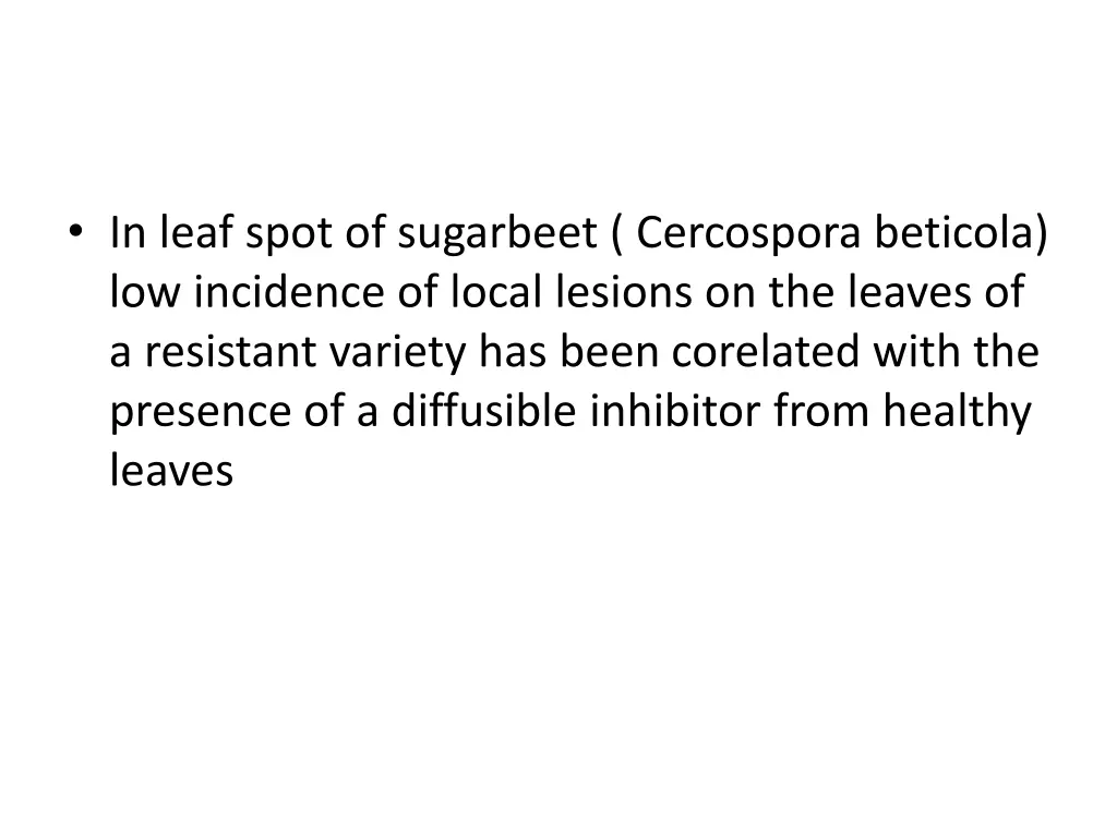 in leaf spot of sugarbeet cercospora beticola