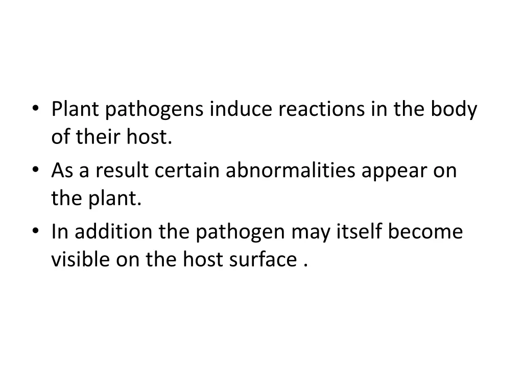 plant pathogens induce reactions in the body