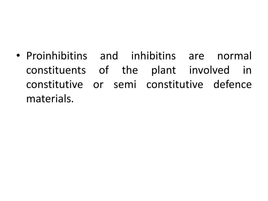 proinhibitins constituents constitutive or semi