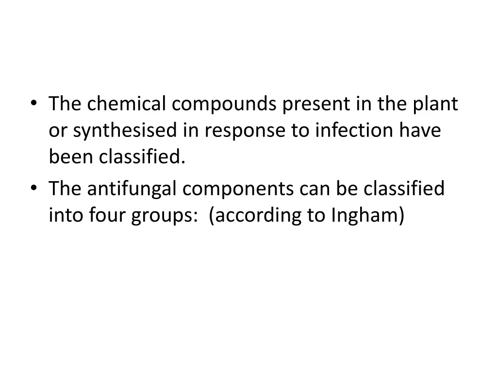 the chemical compounds present in the plant