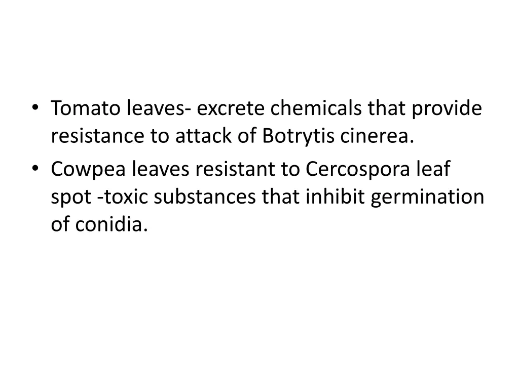 tomato leaves excrete chemicals that provide