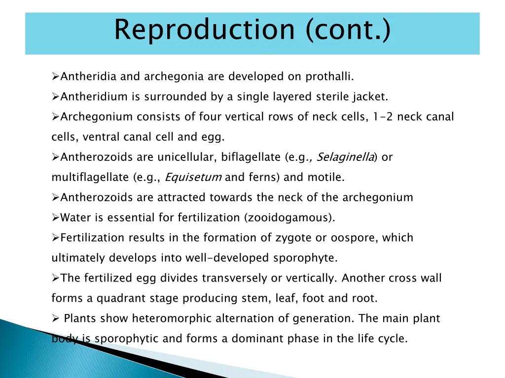 reproduction cont