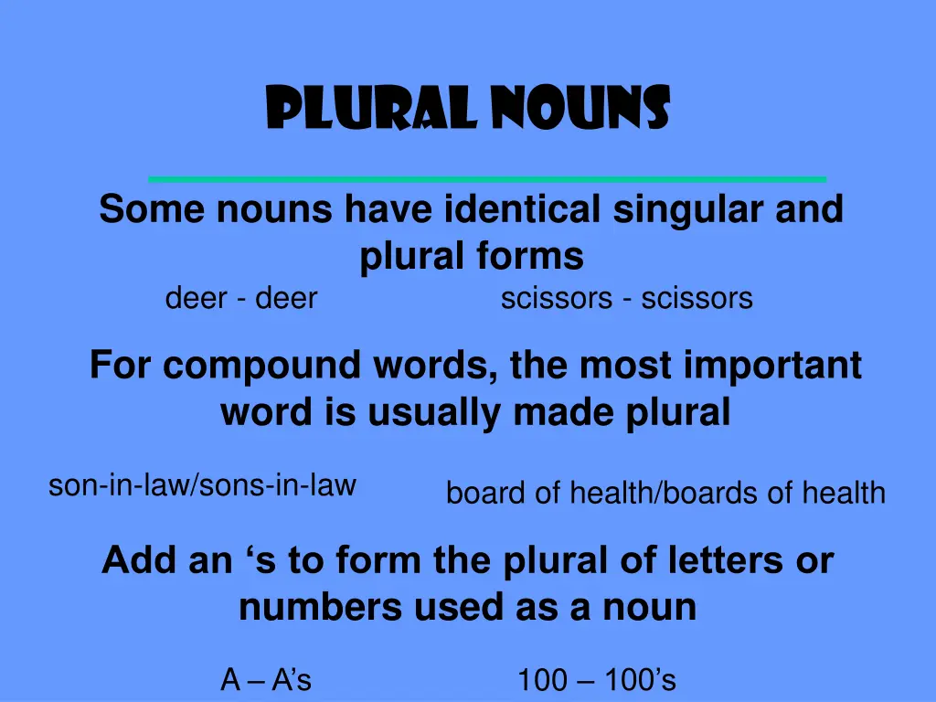 plural nouns 8