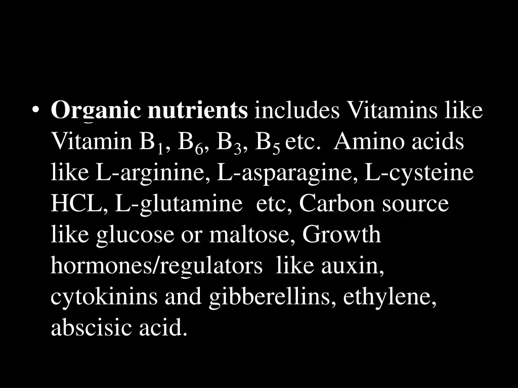 organic nutrients includes vitamins like vitamin