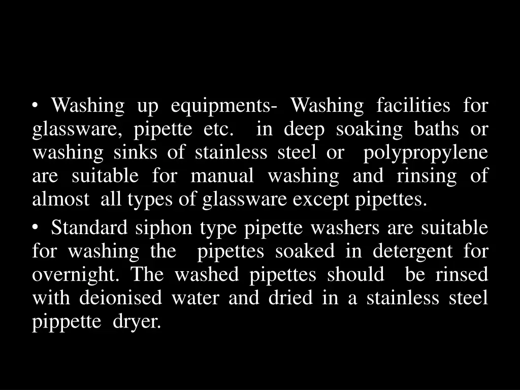 washing up equipments washing facilities