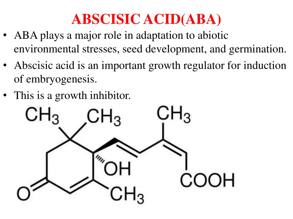 abscisicacid aba aba plays a major role