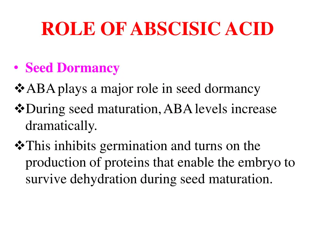 role ofabscisicacid