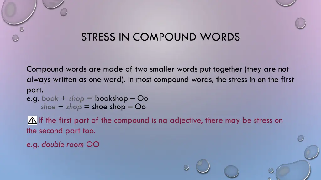 stress in compound words 1