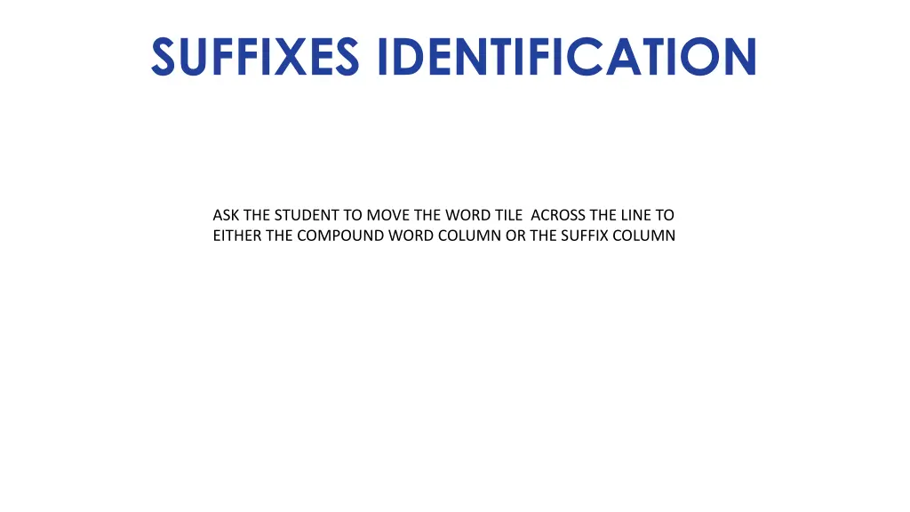 suffixes identification