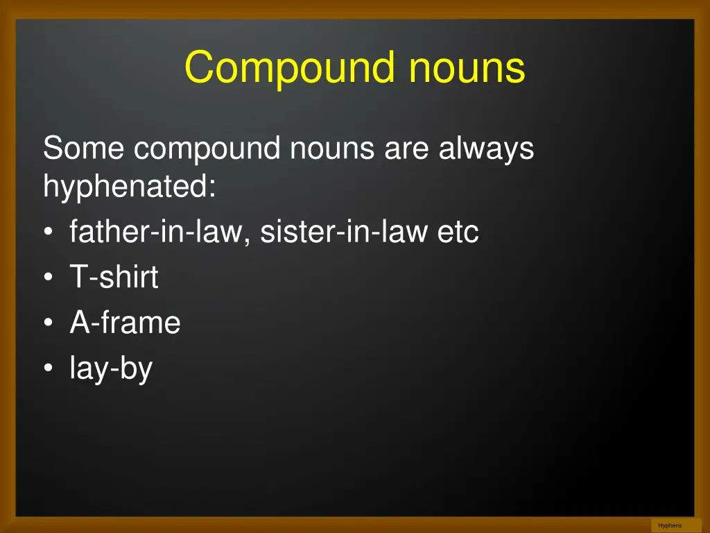 compound nouns