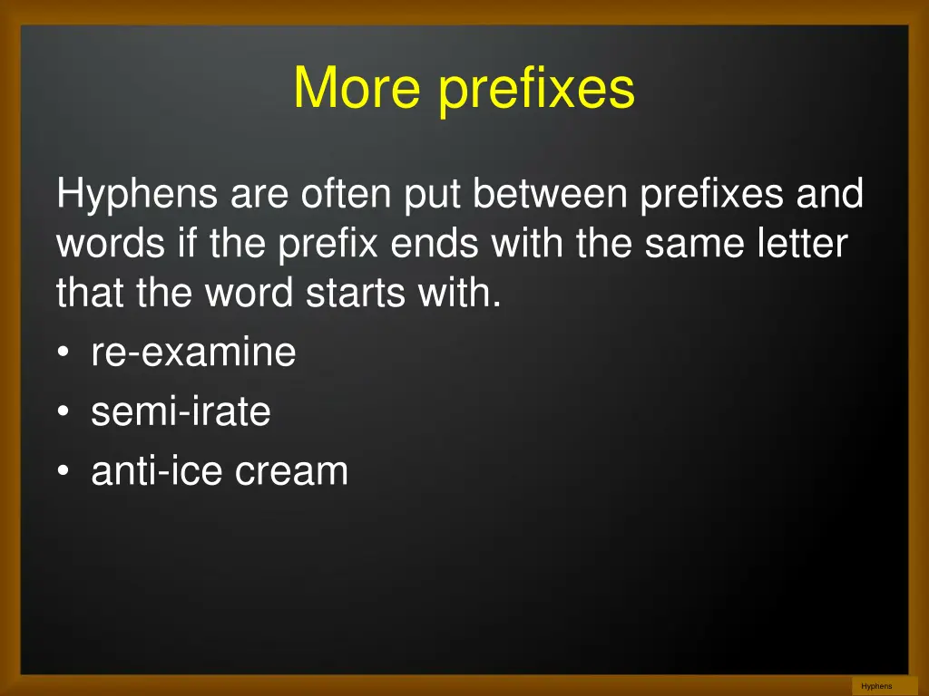 more prefixes