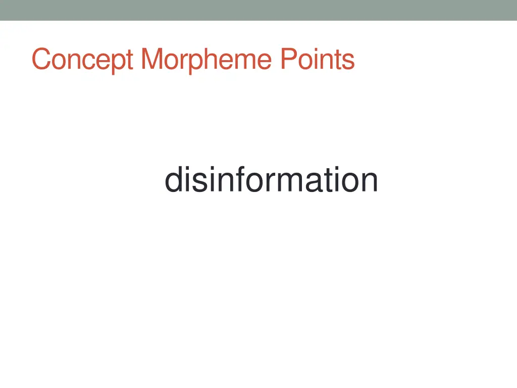 concept morpheme points 1