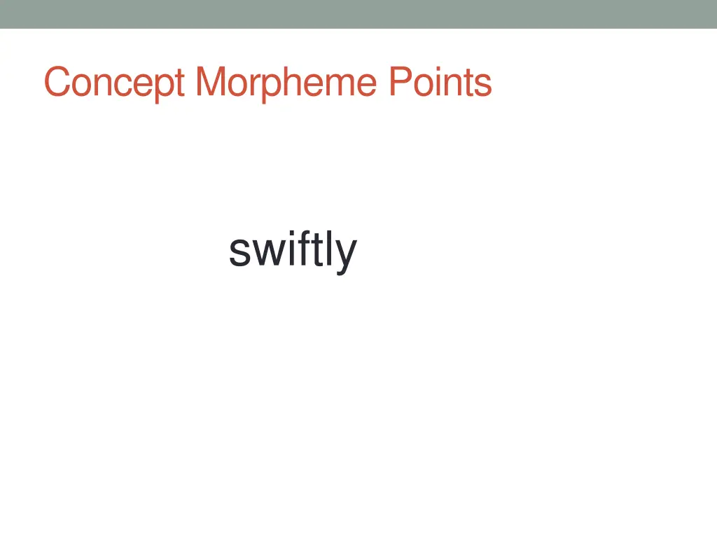 concept morpheme points