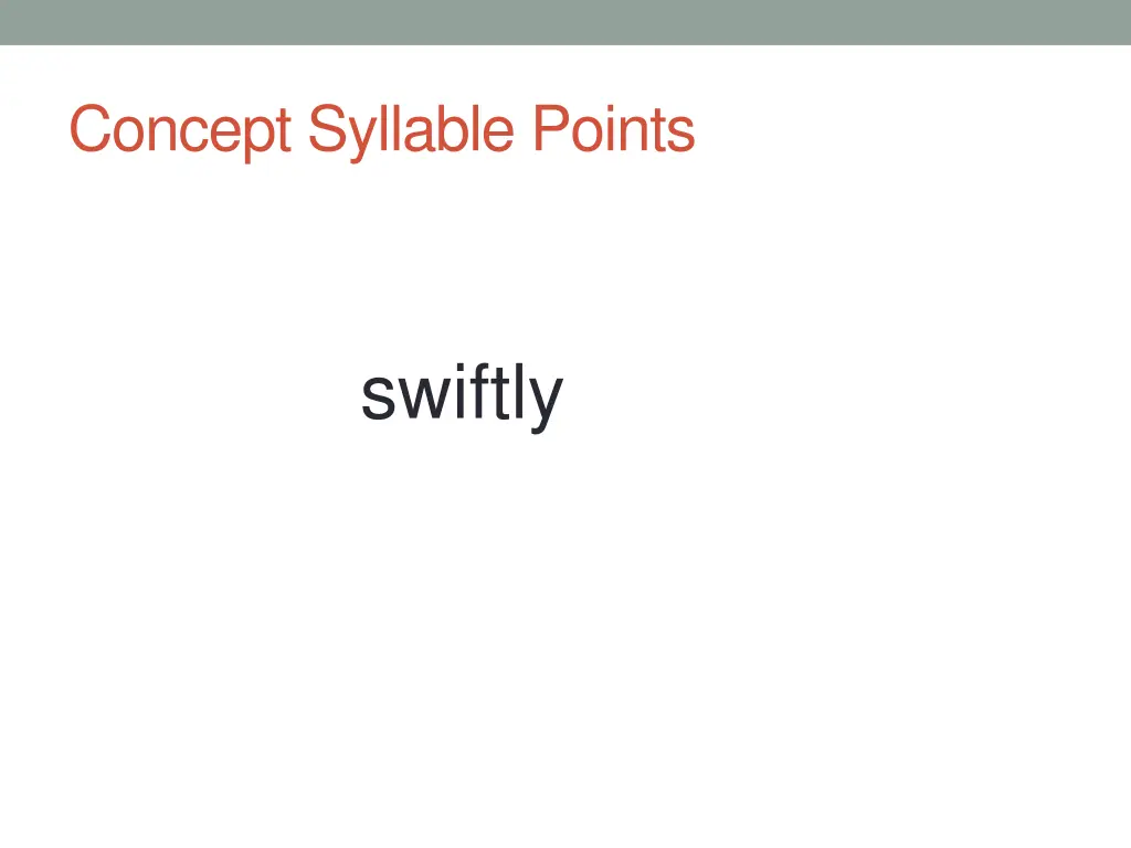 concept syllable points