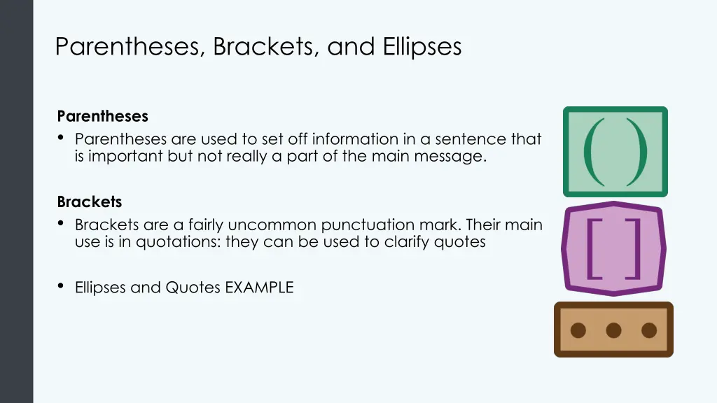 parentheses brackets and ellipses