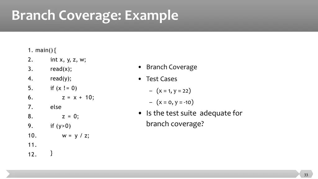 branch coverage example 1