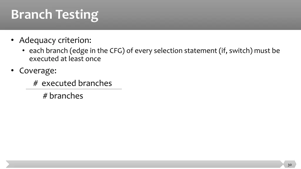 branch testing