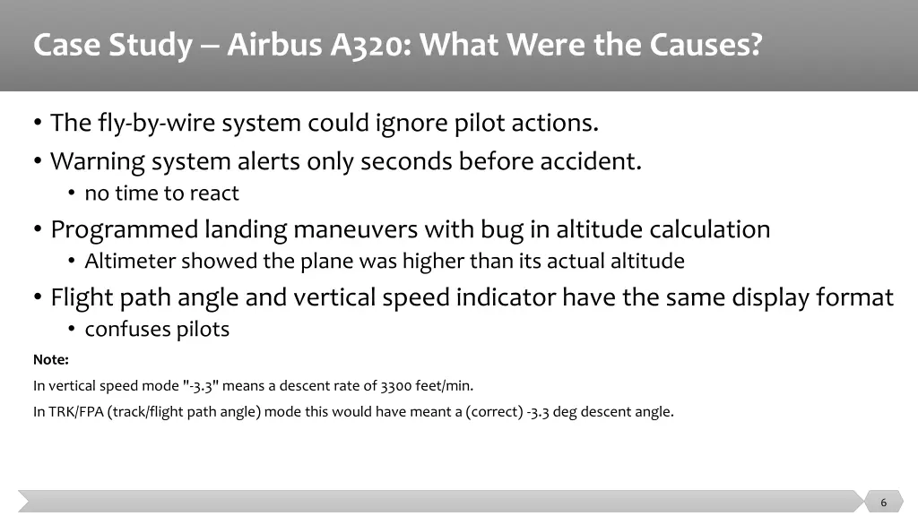 case study airbus a320 what were the causes