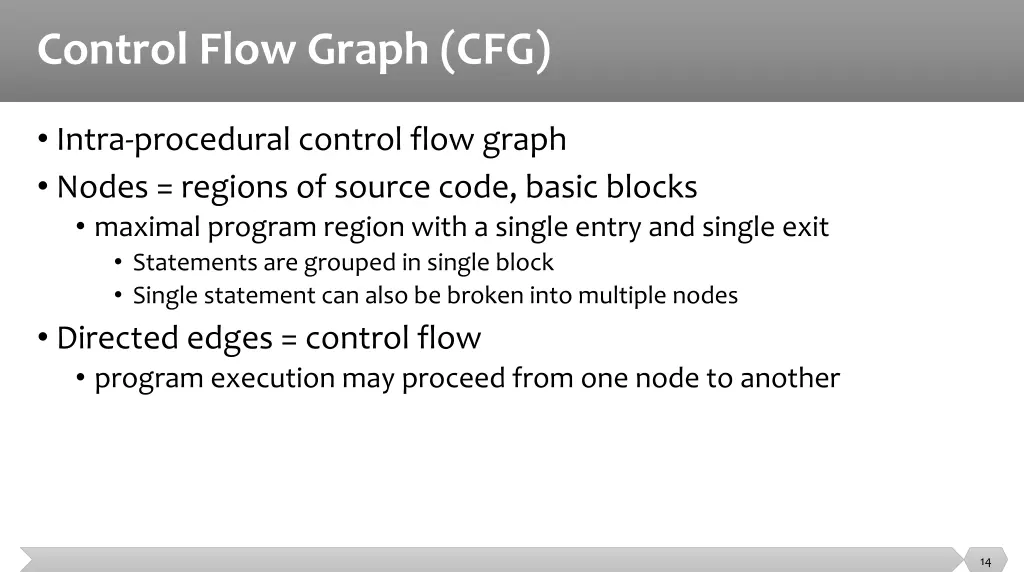 control flow graph cfg