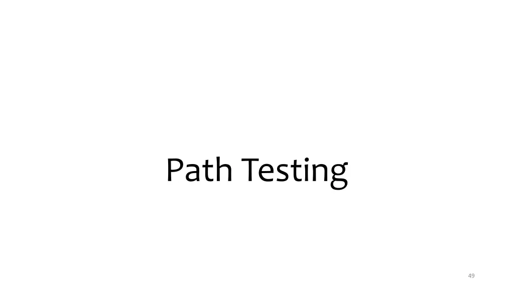 path testing