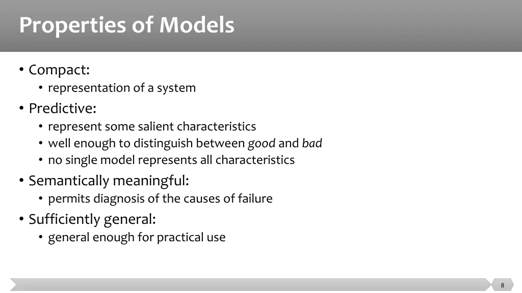 properties of models