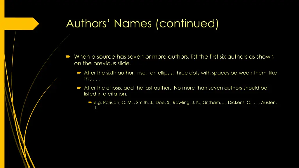 authors names continued