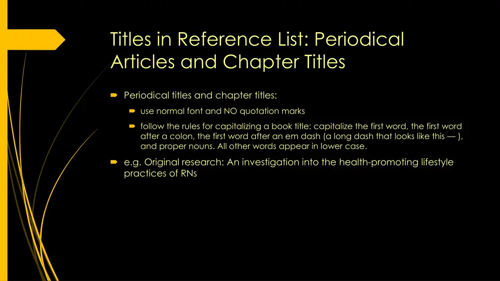 titles in reference list periodical articles