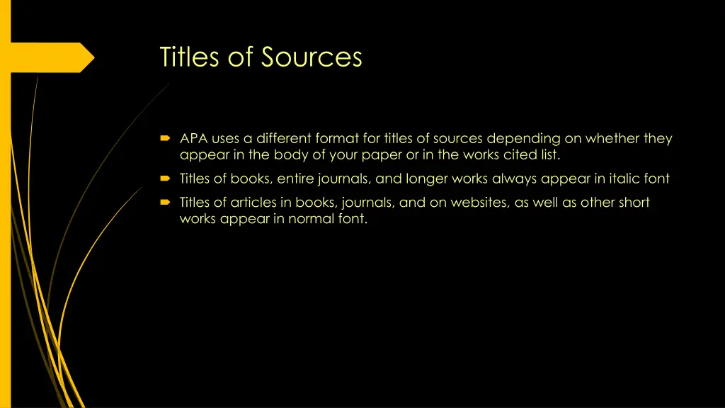 titles of sources