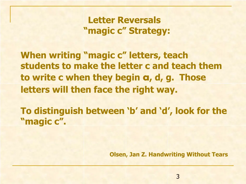 letter reversals magic c strategy