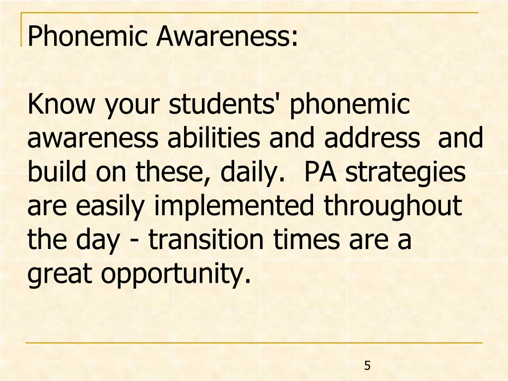 phonemic awareness