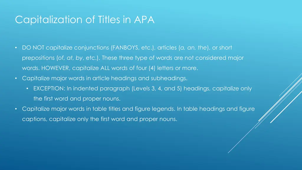 capitalization of titles in apa 3