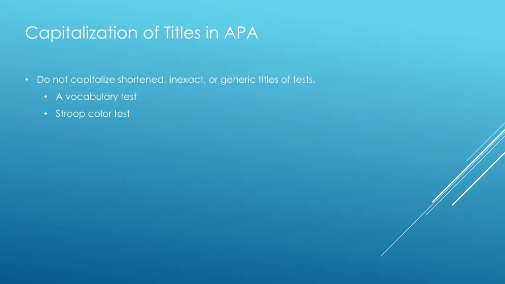 capitalization of titles in apa 5