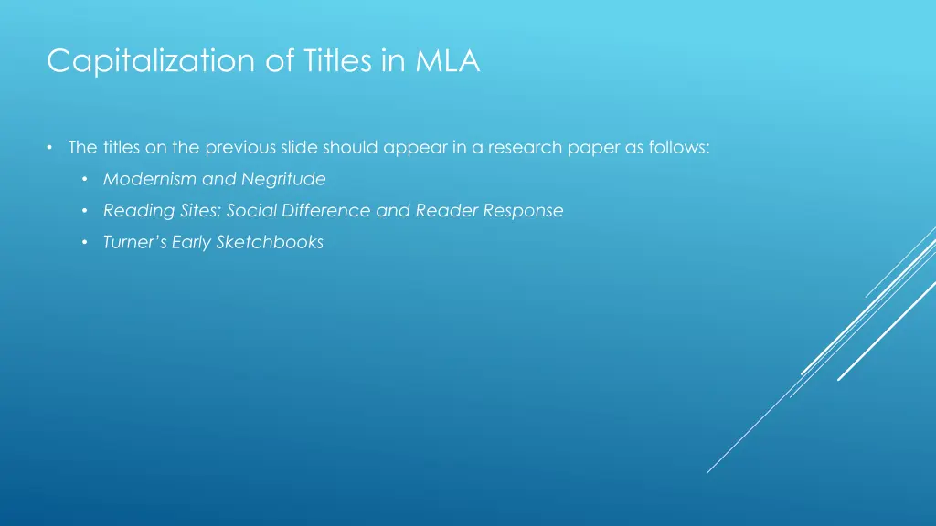 capitalization of titles in mla 2