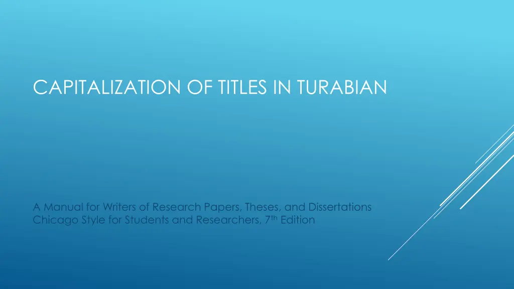 capitalization of titles in turabian